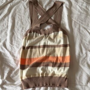 12th Tribe kk it halter strappy neck knit cami